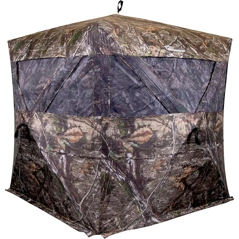 Ameristep Pro Series Extreme View Hub Blind 3-Person Hunting Blind in Mossy Oak Country DNA Camo