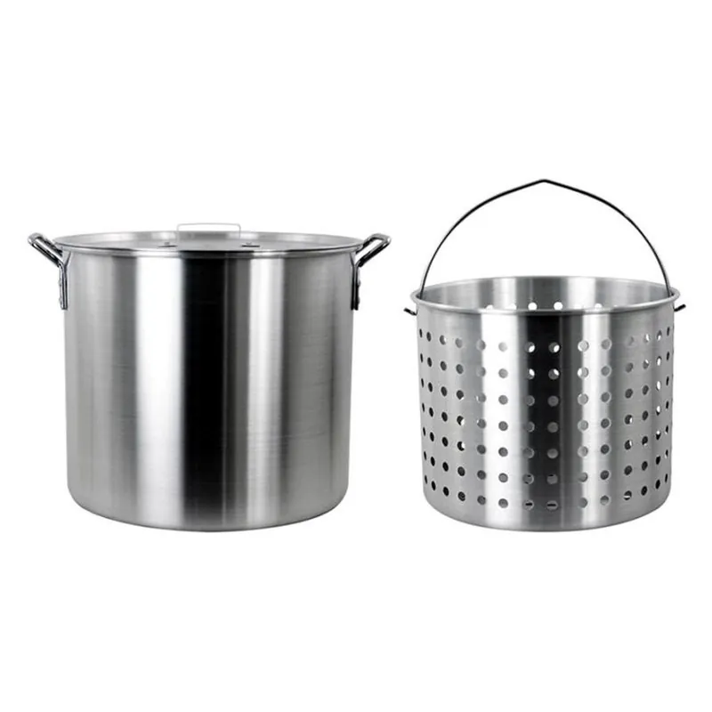 Chard ASP42 - 15" 42 qt. Aluminium Induction Pot with Strainer Basket