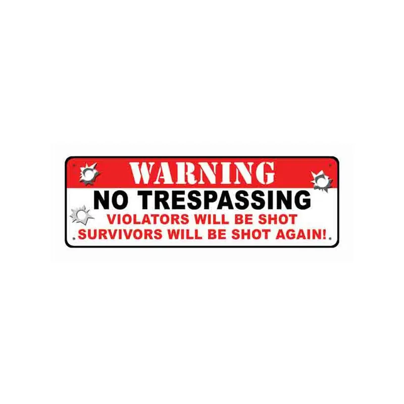 RIVERS EDGE SIGN 10.5"x3.5" "WARNING NO TRESPASSING"