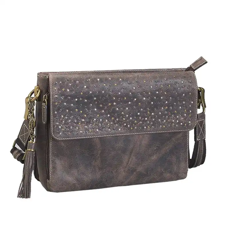 Gun Tote‘n Mamas Buffalo Leather CC Shoulder Clutch 10"x8"x3.5" GTMCZY-22