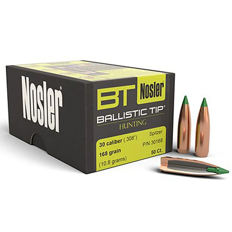 NOSLER 30168 30CAL 168GR BALLISTIC TIP 50 CT.