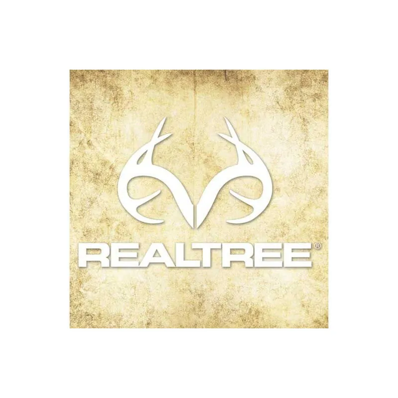Realtree RT49WHITE Antler Logo Die Cut Decal 4" X 6" White