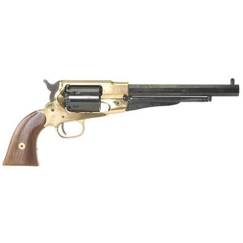 Pietta 1858 Remington Black Powder Revolver 44 Caliber 8" Barrel Brass Frame Blue