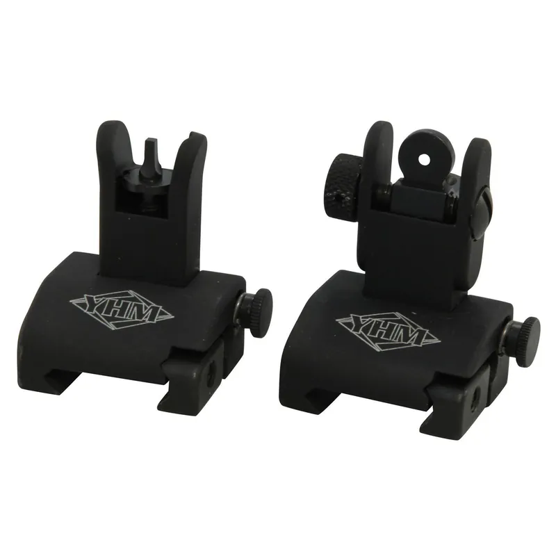 Yankee QDS Flip-Up Front and Rear Sight Set Standard AR-15 Flat-Top Matte