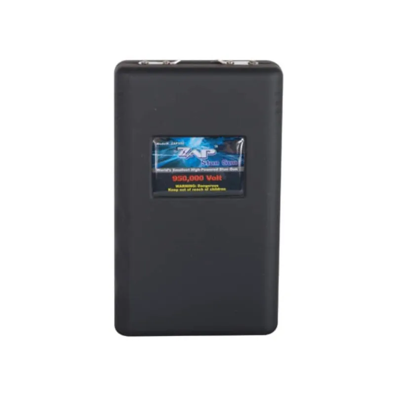 ZAP 950,000 Volt Stun Gun with 3 CR123A Batteries Polymer Black