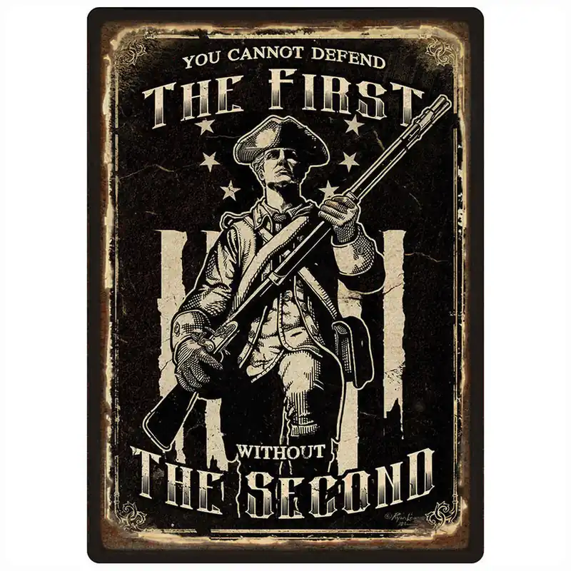 River‘s Edge "First Amendment" Tin Sign 12"x 17 " 2253