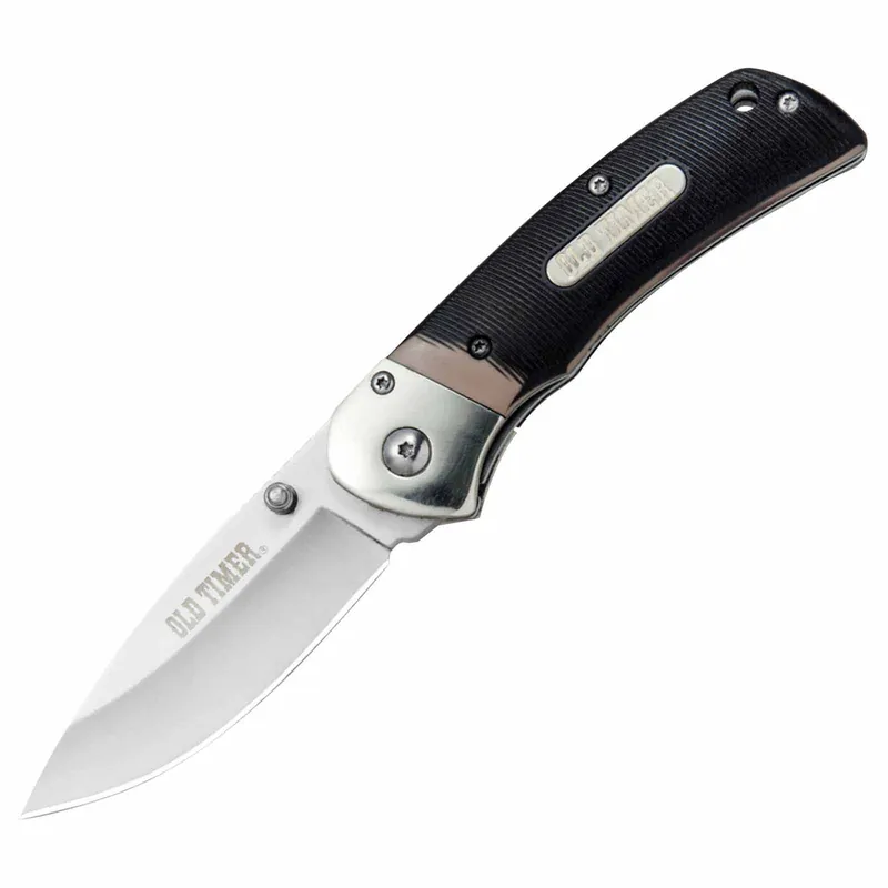 Old Timer 3" Spring Assisted Opening Knife With Sawcut Handles