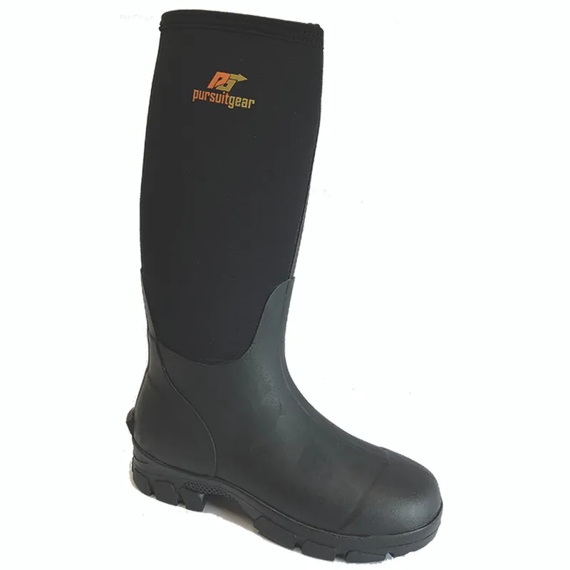 World Famous Sports Youth‘s 4MM Neo Tall Rubber Black Boots