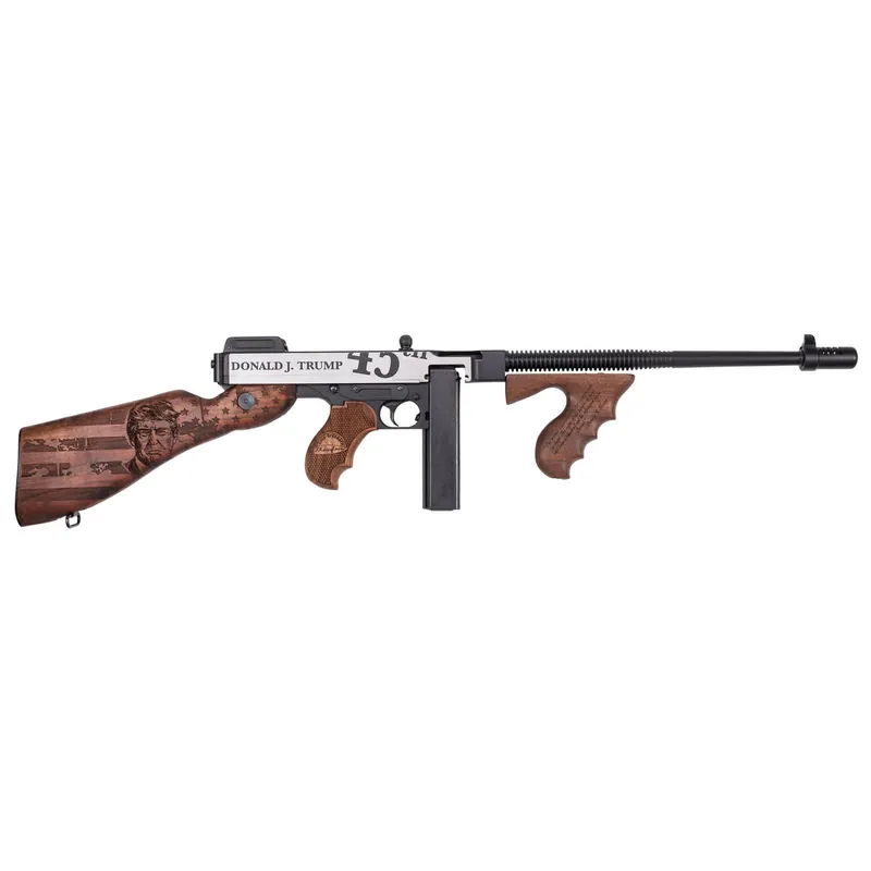 Auto-Ordnance Thompson 1927A-1 Trump Deluxe .45 ACP Semi Auto Rifle 16.5" Finned Barrel 50 Round Drum/20 Round Stick Walnut Furniture