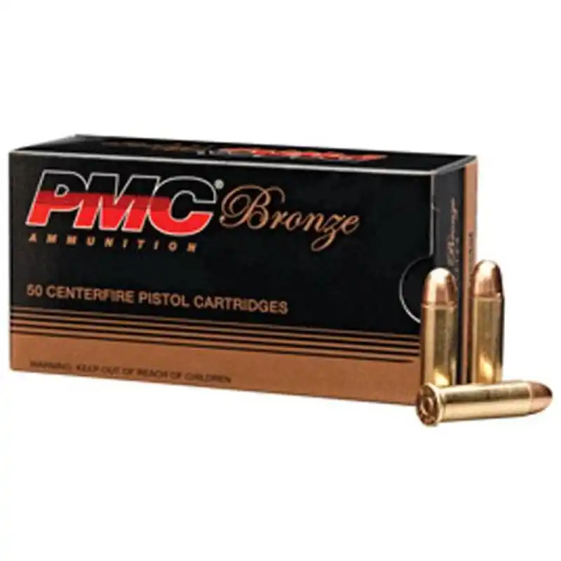 PMC Bronze 9mm 124 GR Full Metal Jacket Bullet 1110 fps 50 Rounds