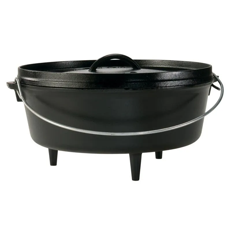 Lodge Preseasoned Camp Dutch Oven, 6 Quart