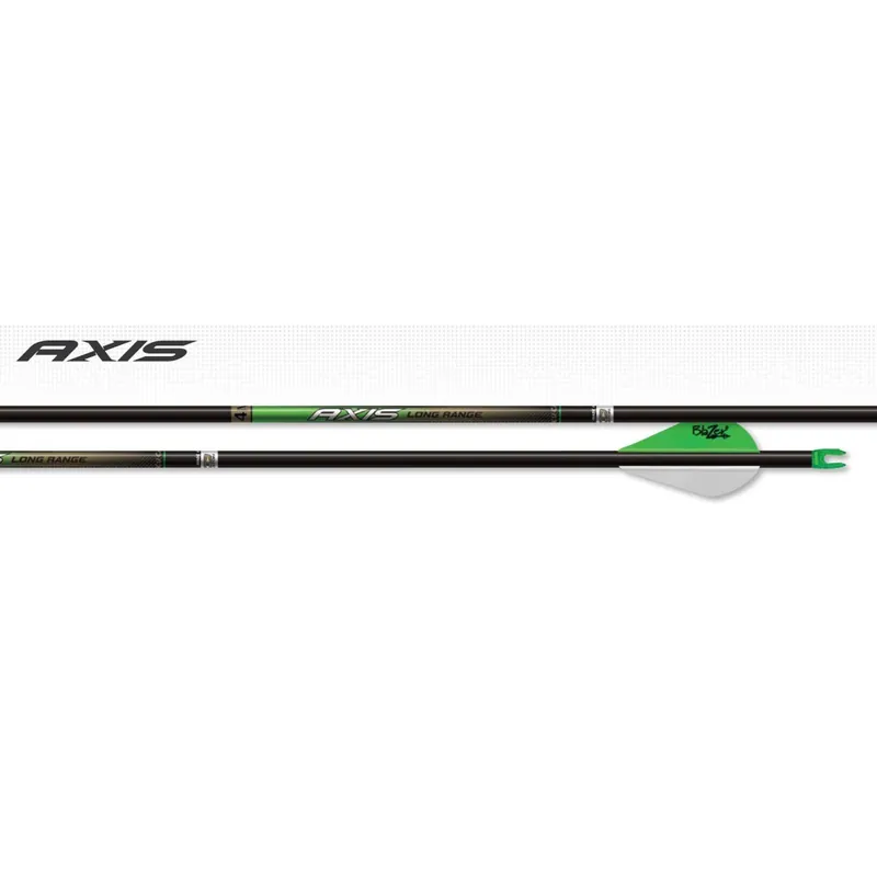 EASTON 4MM AXIS LONG RANGE MATCH GRADE ARROWS 400 BLAZER VANES 6 PK.