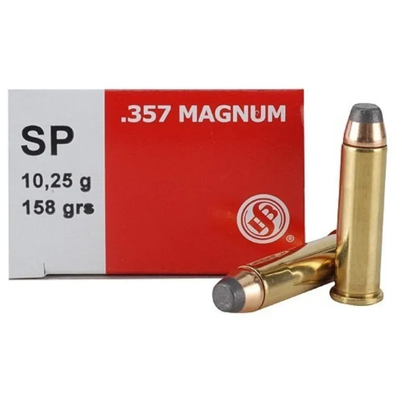Sellier & Bellot SB357B 357 Magnum 158GR Jacketed Soft Point 50 Rounds
