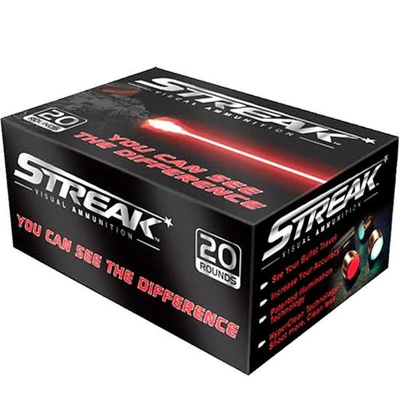 Streak 40180TMC-STRK-RED 40 S&W Tracer 180GR TMJ 20 Rounds
