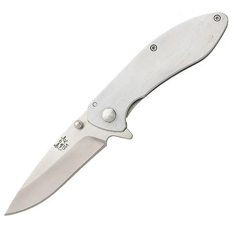 Bear & Son 112 Framelock 2.875" Hollow Ground Blade Of High Carbon Steel