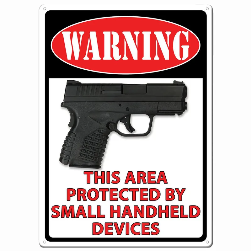 Rivers Edge Products Warning- This Area Protected Tin Sign 1489