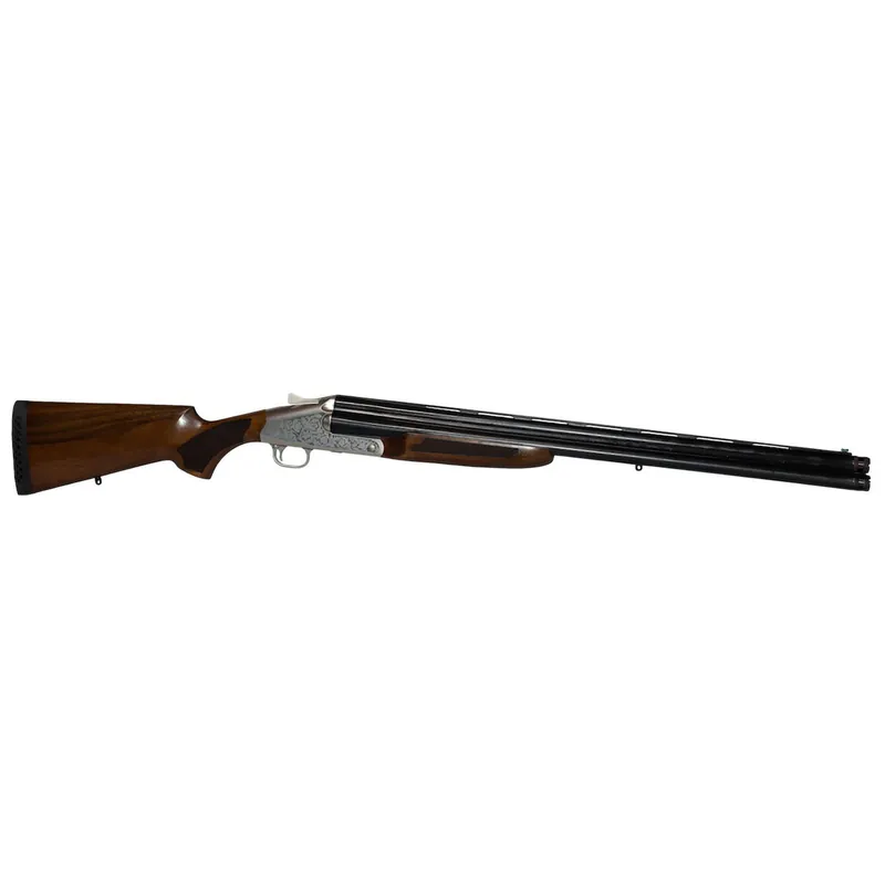 ATI ATIGKOF123B30 3B 12 Gauge 3.50" 3 Shot 30" Vent Rib Barrel, Engraved Silver Receiver, Fixed Wood Stock