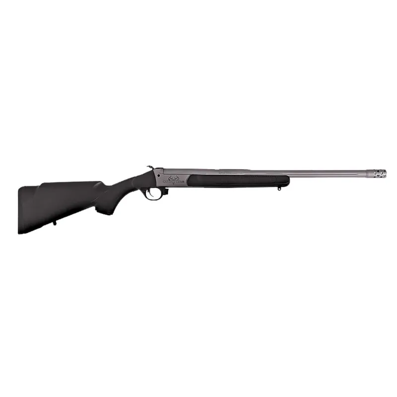 Traditions CR361130T Outfitter G3 360 Buckhammer 22" Tungsten Cerakote Chrome Lined Steel/ Target Crown Barrel, Tungsten Cerakote Drilled & Tapped Receiver, Adj Cheek Piece & LOP Black Synthetic Stock