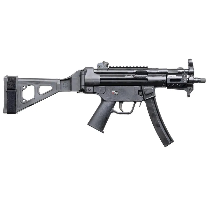 PTR 9RS BR 9mm Luger 30+1 6" Black Nitride 3-Lug Threaded Barrel, M-LOK Handguard, Black Parkerized Aluminum Picatinny Rail Receiver, SB Tactical Brace, Black Polymer Grip