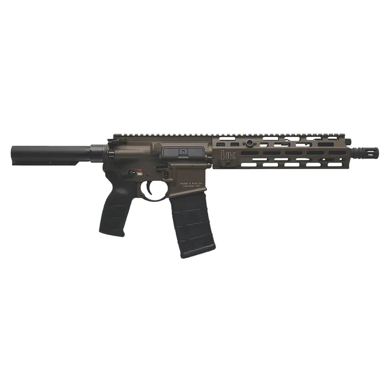 HK 81001202 MR556 A4 5.56x45mm 10+1 11" Black Threaded Barrel, M-LOK Handguard, Patriot Brown Picatinny Rail Receiver, Black Synthetic 6 Position Stock, Black Polymer Grip, Ambidextrous