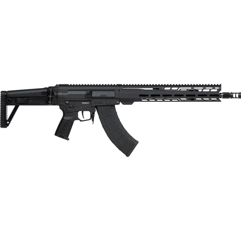 CMMG 86A7F0BAB Dissent MK47 7.62x39mm 30+1 (2) 14.30" P&W, Black Armor, Side Charging Handle Rec, 13.50" M-Lok Handguard, Side Folding Stock, Zeroed Grip, SVD Brake, 60/90 Ambi Safety, Adj. Gas Block