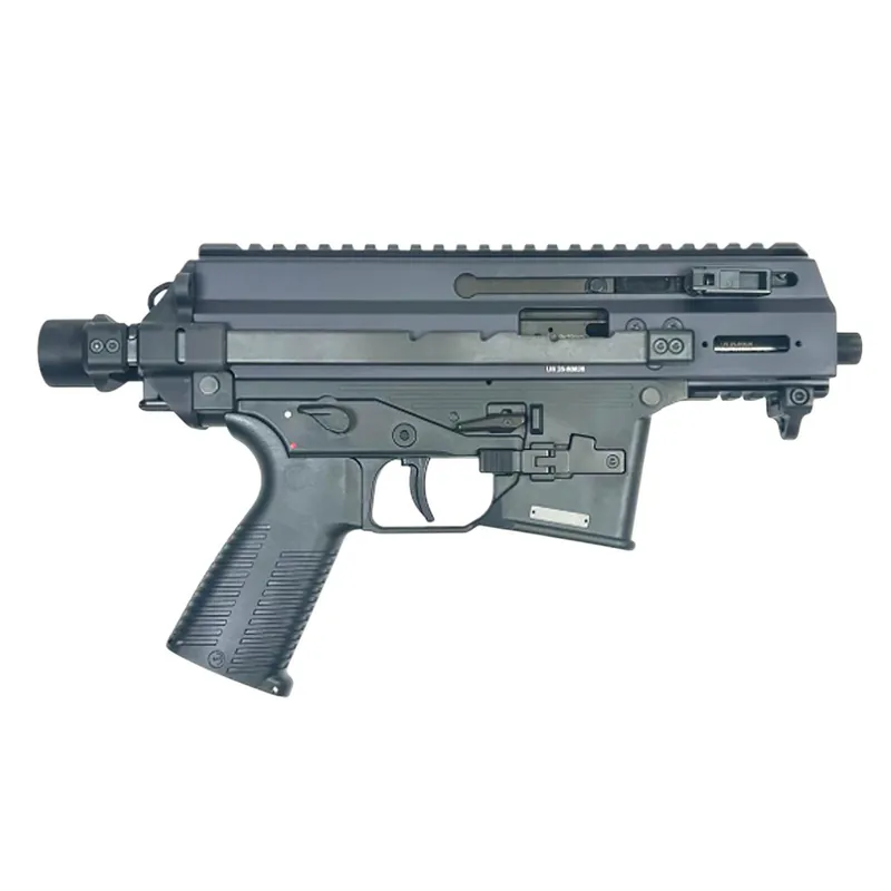 B&T Firearms BT36176502G APC 9K 9mm Luger 33+1 4.30" Black Threaded Barrel, Black Aluminum/Polymer Frame, Picatinny Rail, Brace Adapter, Black Polymer Grip, Ambidextrous, Glock Mag Compatible