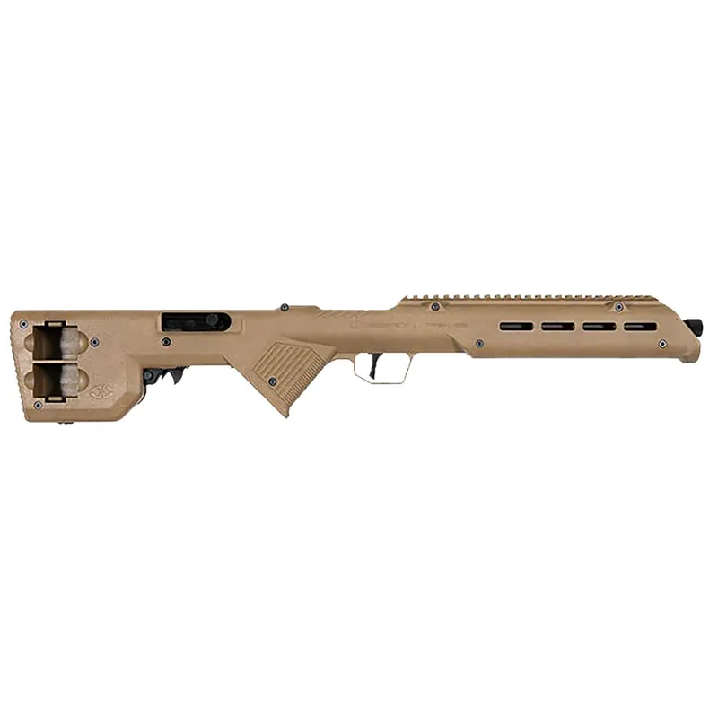 Desert Tech TRKRF2218FDE TREK-22 Flat Dark Earth Compact 22 LR 18" Free Floating Steel Barrel, Picatinny Rail Receiver, M-LOK Handguards, Fixed Polymer Stock, Suppressor Ready