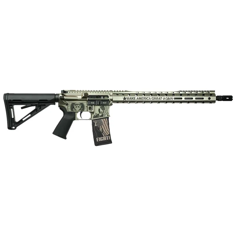 Black Rain Ordnance 24111203S Trump FX Custom Limited Edition 5.56 NATO 30+1 Silver Spec 15