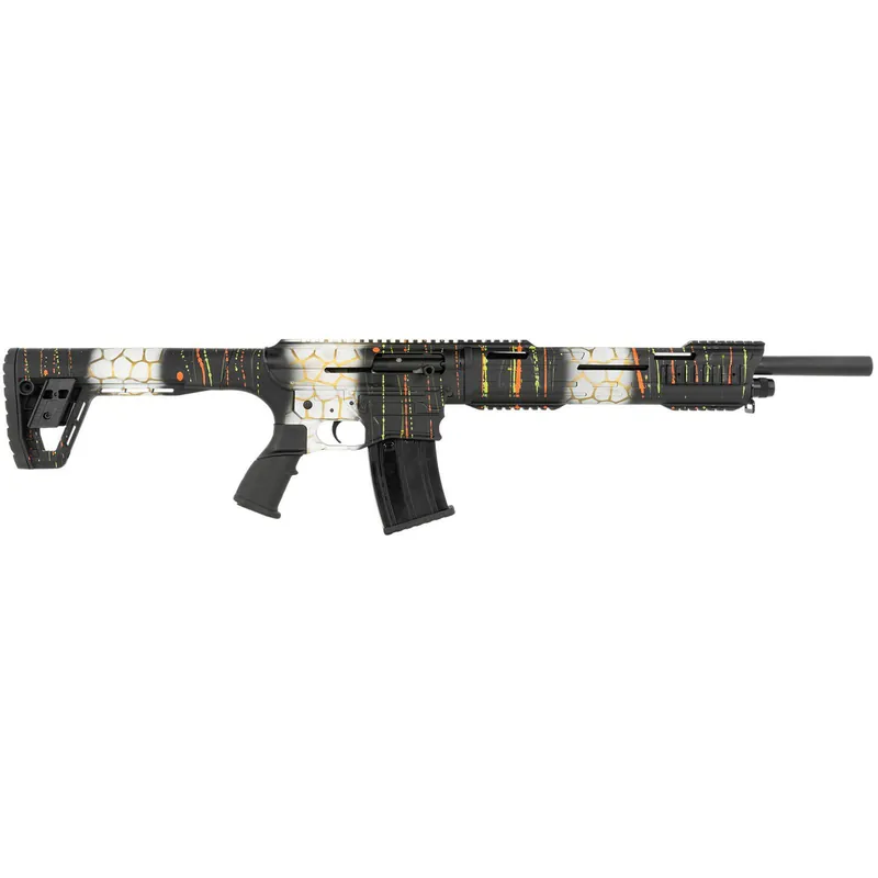 Tokarev USA 21000428 TAR SP 12 Gauge AR Style 18.50" Splatter Camo Aluminum Receiver w/Picatinny Rail, Polymer Stock, Ambidextrous