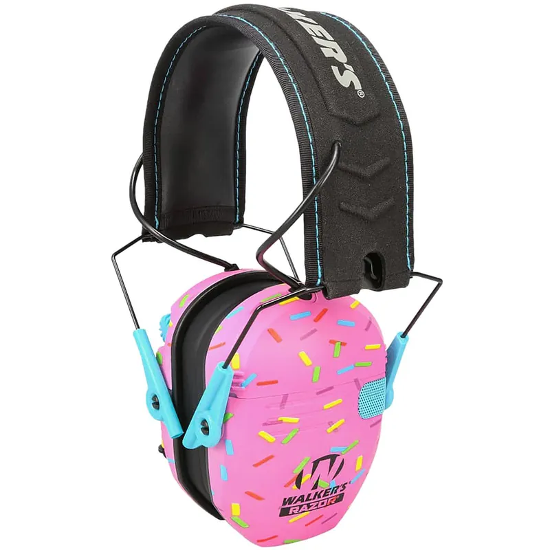 Walker‘s GWPRSEMSPRNKP Razor Slim Electronic Muff 23 dB Over the Head Pink Sprinkles