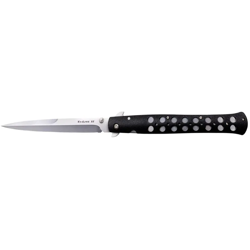 Cold Steel CS26SXP Ti-Lite 6" Folding Spear Point Plain AUS-8A SS Blade/Black Zy-Ex Handle Includes Pocket Clip