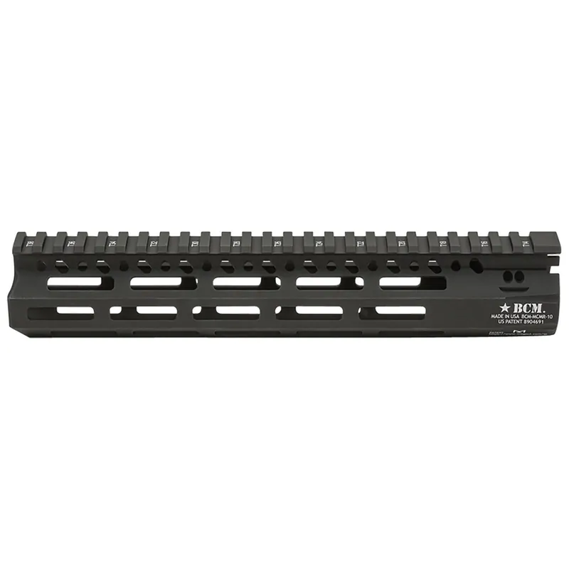 BCM MCMR10556BLK BCMGunfighter MCMR 10" M-LOK, Free-Floating Style Made of Aluminum with Black Anodized Finish for AR-Platform