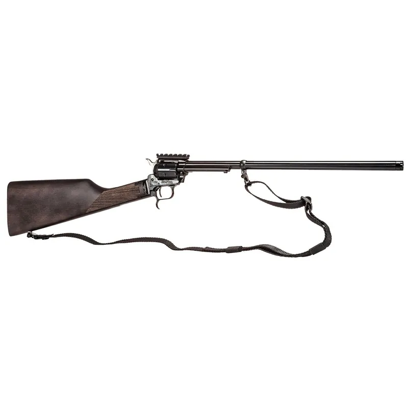 Heritage Mfg BR226B16-PIC Rough Rider Tactical Rancher Full Size 22 LR 6rd 16.12" Black Alloy Steel Barrel, Black Oxide Aluminum Receiver, Black Walnut Fixed Stock, Right Hand