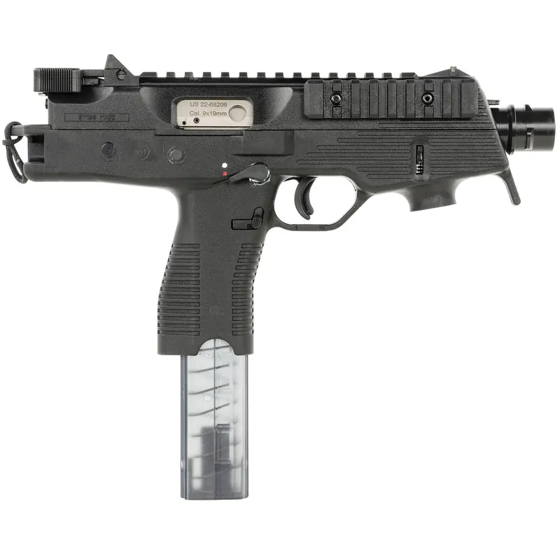B&T Firearms 30105NUS TP9 9mm Luger 30+1 5.10", Black, Polymer Frame/Grip, No Brace, Iron Sights