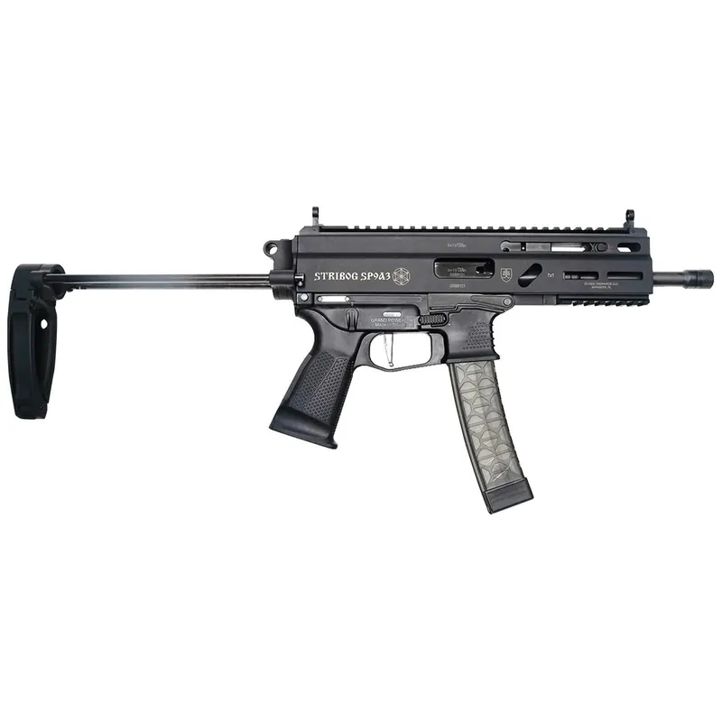 Grand Power 850003223124 Stribog SP9A3 9mm Luger 30+1 Black PDW Tailhook Brace