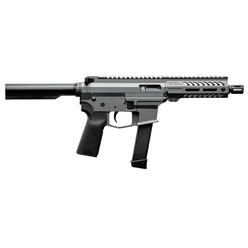 Angstadt Arms AAUDP09PG6 UDP-9 9mm Luger 15+1 6" Black Melonite Threaded Barrel, 5.50" Free Float M-LOK Handguards, Tactical Gray Cerakote Aluminum Picatinny Rail Receiver, Black B5 Grips