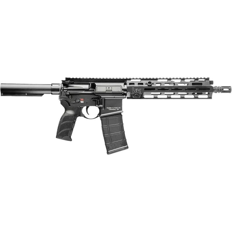 HK 81001051 MR556 A4 5.56x45mm 10+1 11" Black Threaded Barrel, M-LOK Handguard, Black Picatinny Rail Receiver, Black Pistol Tube, Black Polymer Grip, Ambidextrous