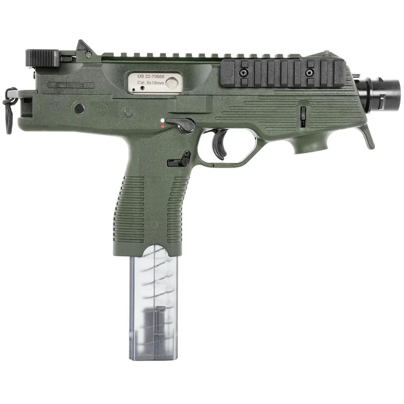 B&T Firearms 30105NUSOD TP9 9mm Luger 30+1 5.10", OD Green, Polymer Frame/Grip, No Brace, Iron Sights