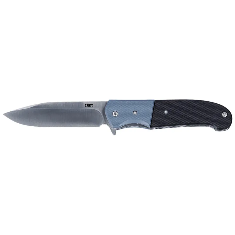 CRKT 6880 Ignitor 3.48" Folding Drop Point Plain Satin 8Cr13MoV SS Blade/ Blue/Black G10 Handle Includes Pocket Clip