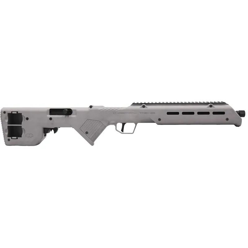Desert Tech TRKRF2218GRY TREK-22 Gray Compact 22 LR 10+1 18" Free Floating Steel Barrel, Picatinny Rail Receiver, M-LOK Handguards, Fixed Polymer Stock, Suppressor Ready