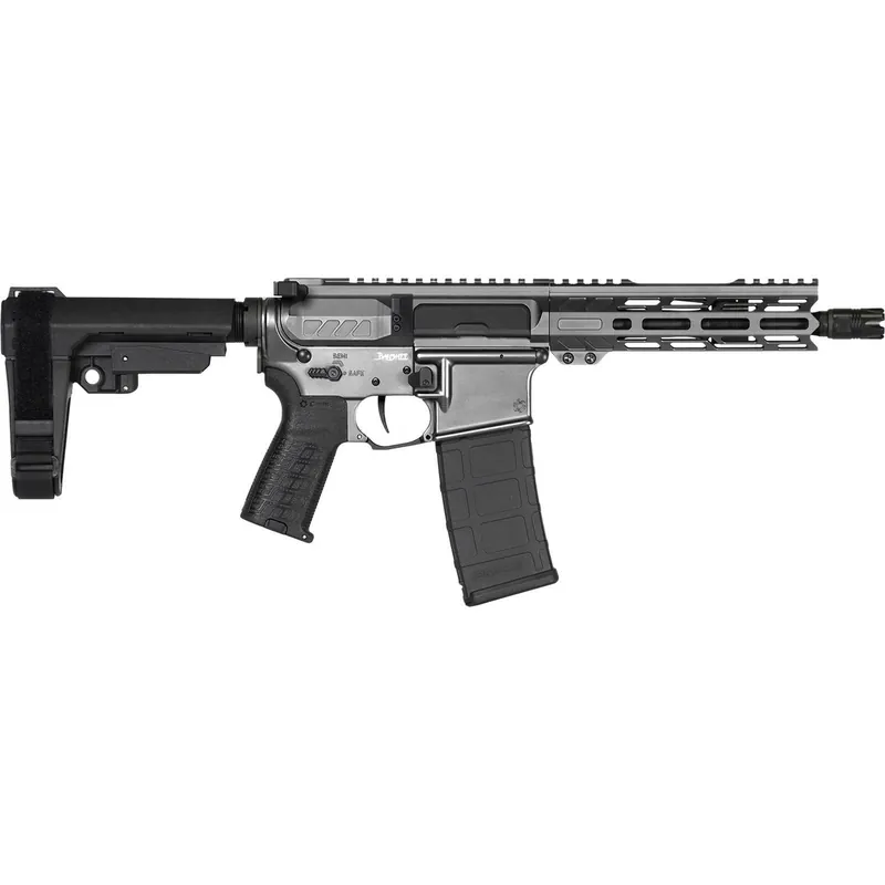 CMMG 30AF20ATNG Banshee Mk4 300 Blackout 30+1 8" Black Nitride Threaded Barrel, M-LOK Handguard, Tungsten Cerakote Aluminum Receiver w/Picatinny Rail, Black Polymer CMMG RipBrace, CMMG Zeroed Grip
