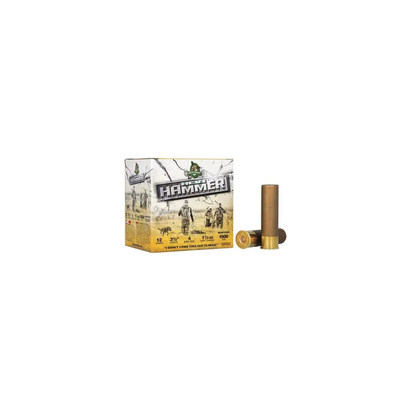 HEVI-Shot HS28304 HEVI-Hammer 12Gauge 3.50" 1 1/2oz 4Shot 25 Per Box/10 Case
