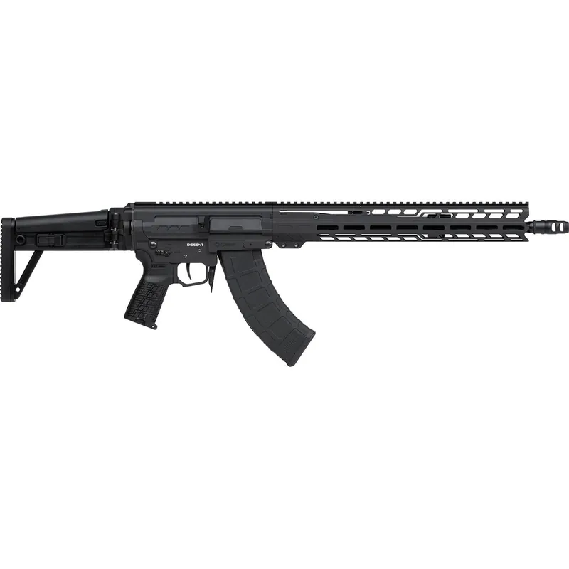 CMMG 86AD60BAB Dissent MK47 7.62x39mm 30+1 (2) 16.10", Black Armor, Side Charging Handle Rec, 15" M-Lok Handguard, Side Folding Stock, Zeroed Grip, Muzzle Brake, 60/90 Ambi Safety, Adj. Gas Block