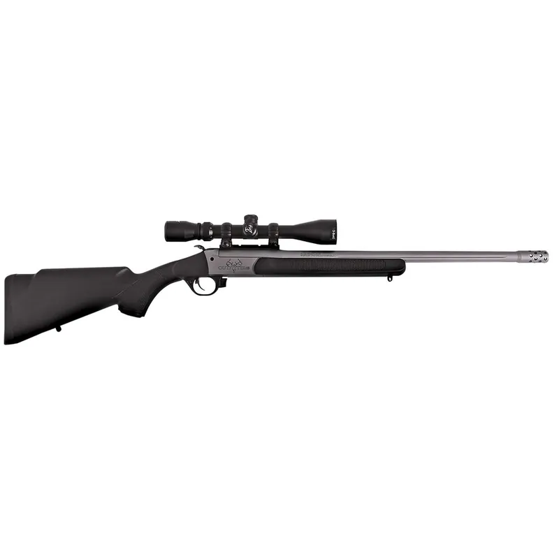 Traditions CR5-361130T Outfitter G3 w/Scope 360 Buckhammer 22" Tungsten Cerakote Chrome Lined Steel/ Target Crown Barrel, Tungsten Cerakote Drilled & Tapped Receiver, Black Synthetic Stock