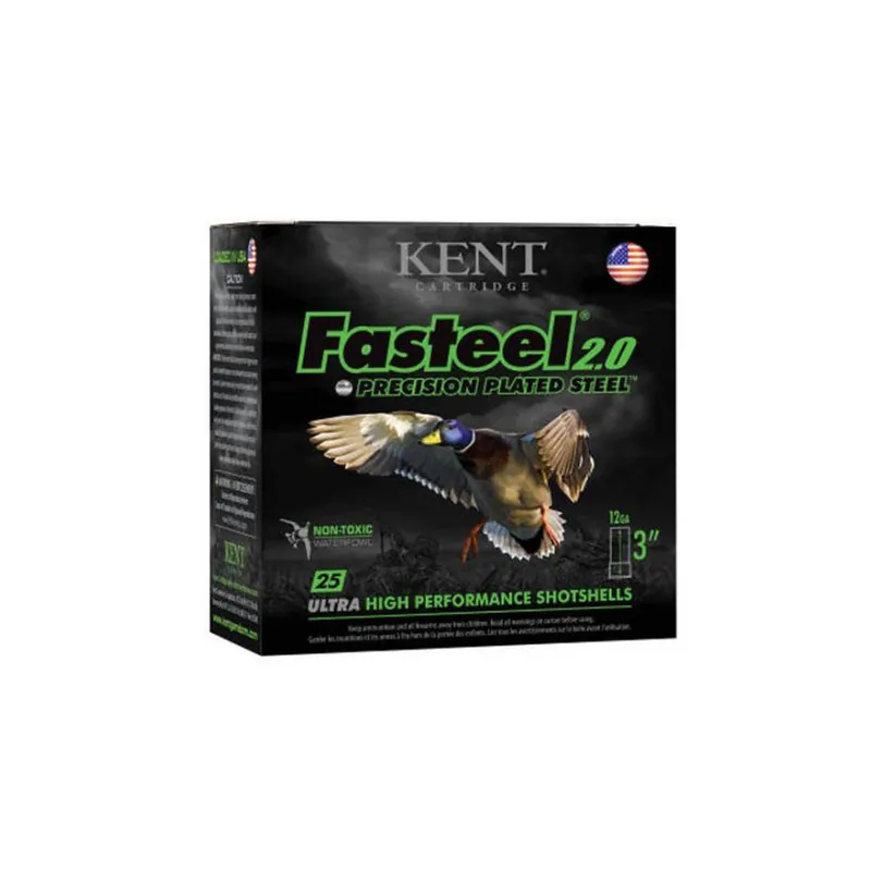 Kent Cartridge K123FS362 Fasteel 2.0 12 Gauge 3" 1 1/4 oz 2 Shot 25 Per Box/ 10 Case