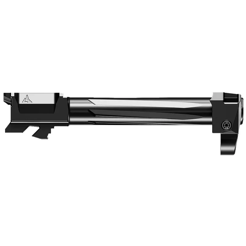 Radian Weapons H0005 Ramjet & Afterburner Combo 9mm Luger Compatible w/Glock 17 Gen5, Fluted Black Stainless Steel
