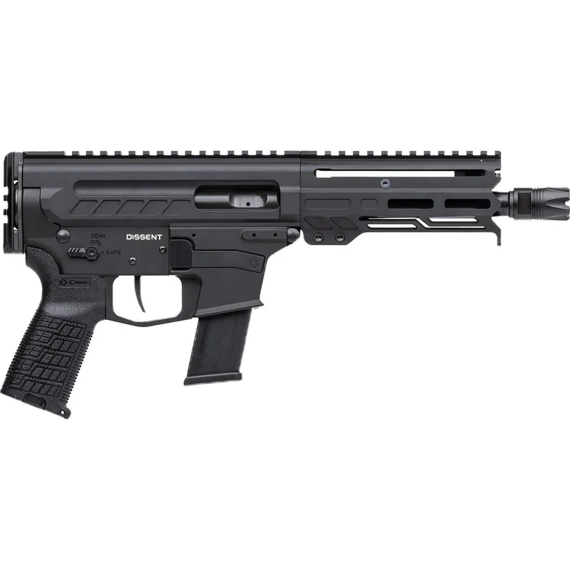 CMMG 45A4C0FAB Dissent MKG 45 ACP 13+1 6.50" Black Nitride Medium Taper Threaded Barrel, CMMG 5.5" M-LOK Handguards, Black Armor Cerakote Aluminum Picatinny Rail Receiver, CMMG Zeroed Grips