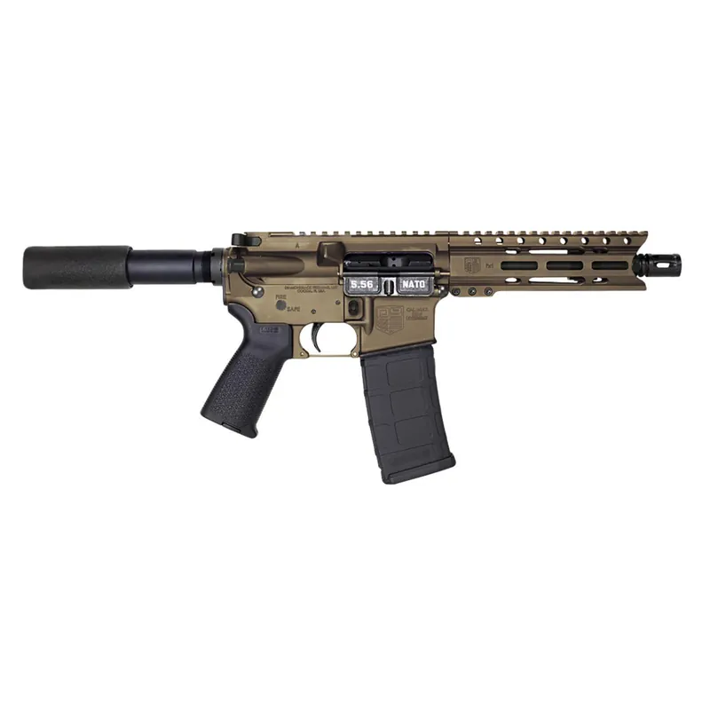 Diamondback DB1912K071 DB15 5.56x45mm NATO 30+1 7" Black Nitride Threaded Barrel, M-LOK Handguard, Midnight Bronze Aluminum Picatinny Rail Receiver, Black Buffer Tube, Black Magpul Grip, Right Hand