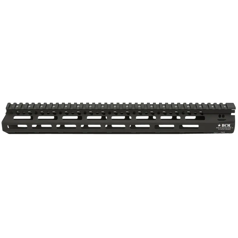 BCM MCMR15556BLK BCMGunfighter MCMR 15" M-LOK, Free-Floating Style Made of Aluminum with Black Anodized Finish for AR-Platform