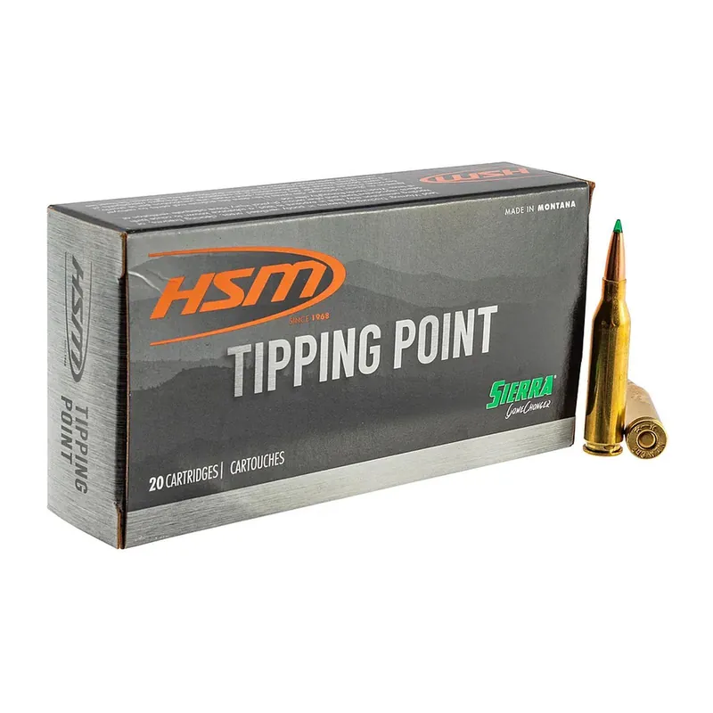HSM 300645N Tipping Point 30-06 Springfield 165 gr Sierra GameChanger 20 Per Box/ 20 Case
